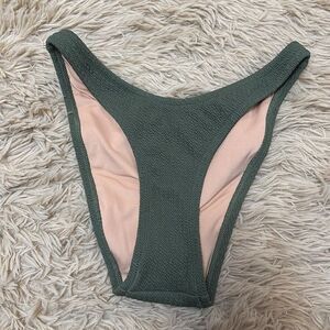 J Crew textured cheeky curved waist bikini bottom size XXS new